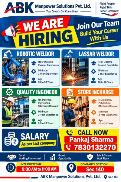 Job Hiring at ABK Manpower Solutions